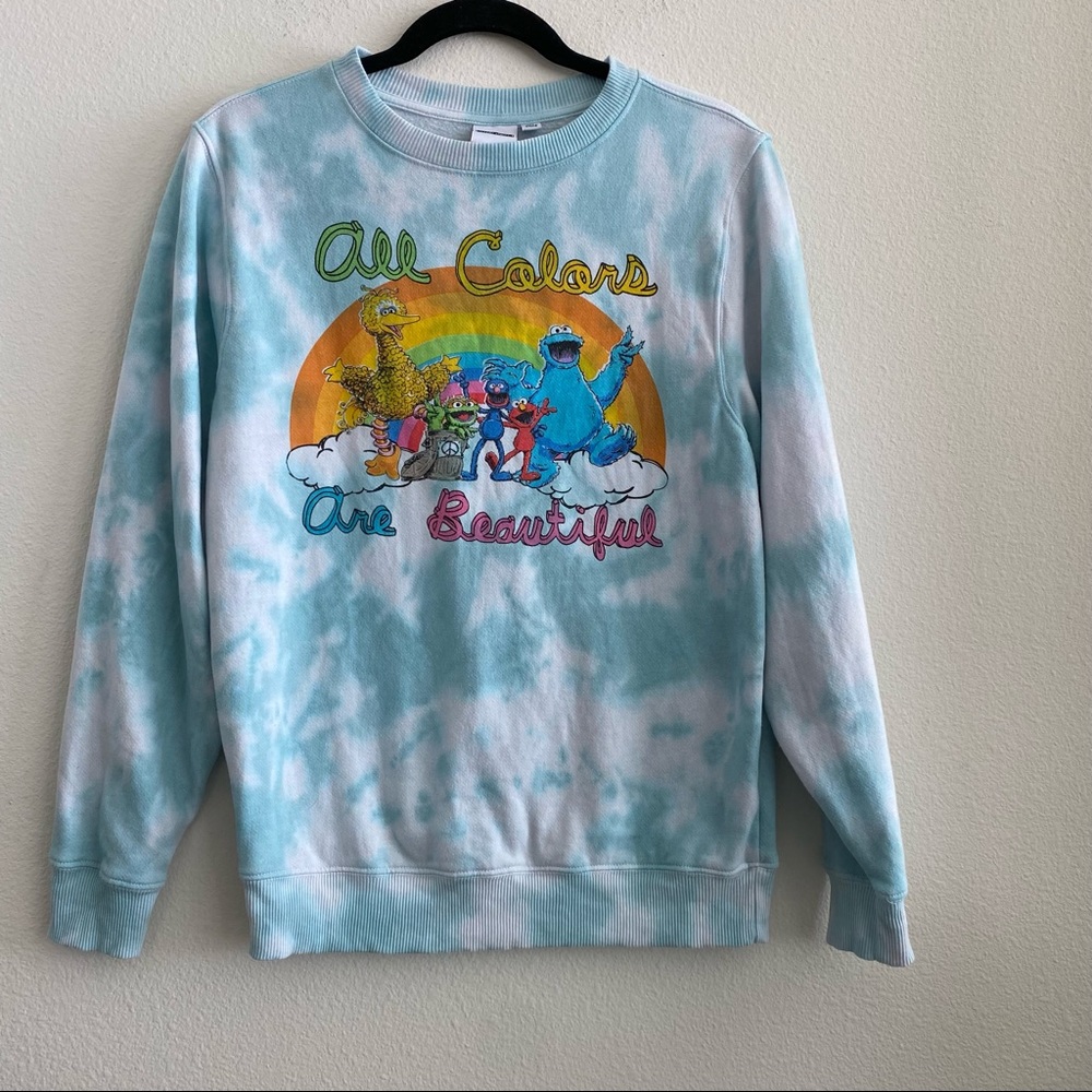 Sesame Street Graphic Tie- Dye Sweater